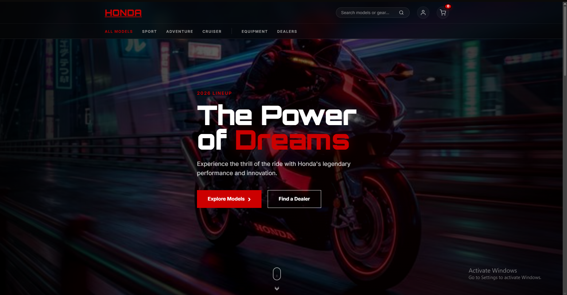 Honda Motor Website